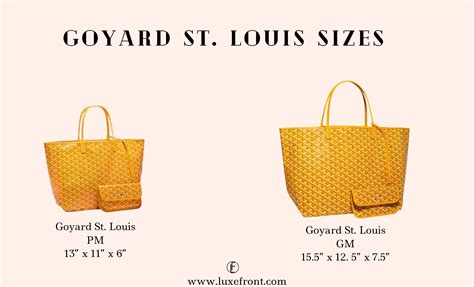 goyard tote measurements